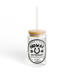 16oz Glass Sipper with Bamboo Lid - Ordway Outpost Design