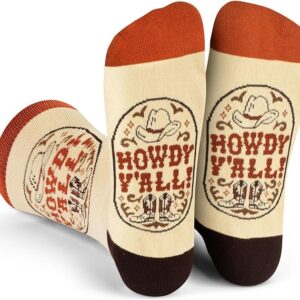 Lavley Funny Bicycle Socks - Cool Western Gift for Men, Women, and Teens - Unisex, Crew Length, One Size Fits Most